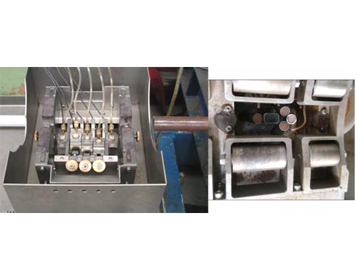 Steel tube on-line ultrasonic flaw detector